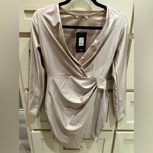 Blush wrap dress Medium Fashion Nova NWT